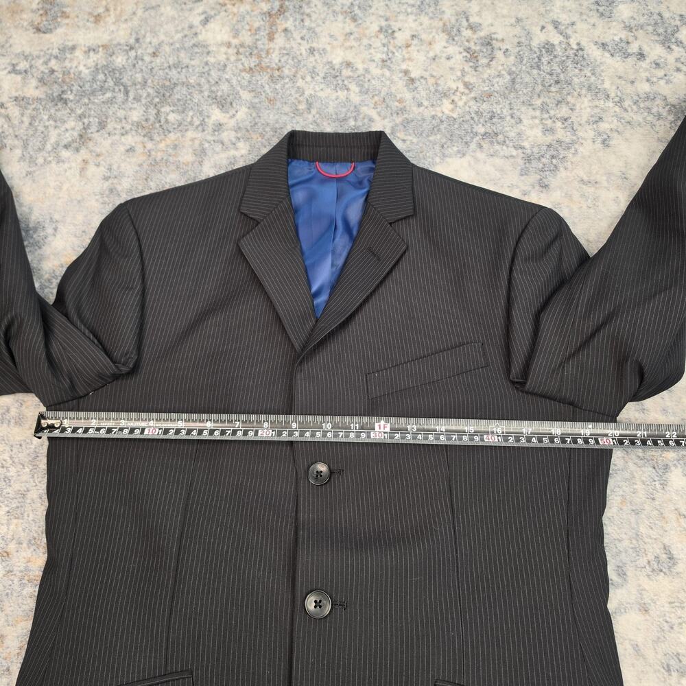 Billy London Blazer Mens 38R Gray Pinstripe Suit Jacket Classic Business Lined - Picture 5 of 11